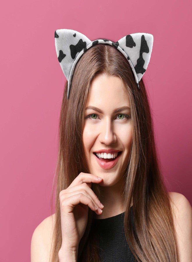 Haconba Animal Ear Headbands, 12 Pack - Cat, Tiger, Leopard, Cheetah, Giraffe, Zebra Ear Headband Hair Hoop Head Accessory for Halloween, Cosplay, Woodland, Jungle Animal Theme Party Favor - Image 5